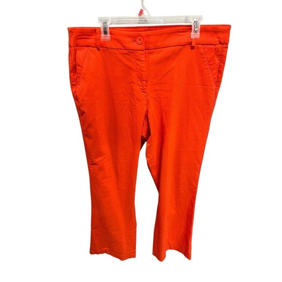 Lane Bryant Women's 20 Long Coral Orange Stretch Pants Plus Ladies Casual Work - Picture 3 of 4